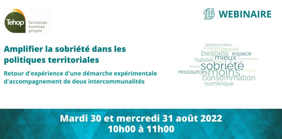 Webinaire Sobriété les 30 et 31 août !