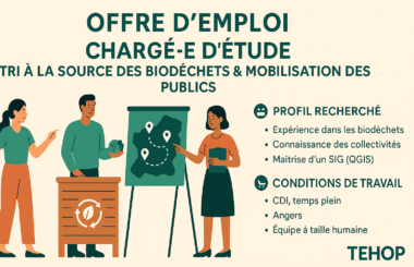Offre d’emploi : Chargé d’études “Tri à la source des biodéchets et mobilisation des publics-cibles”